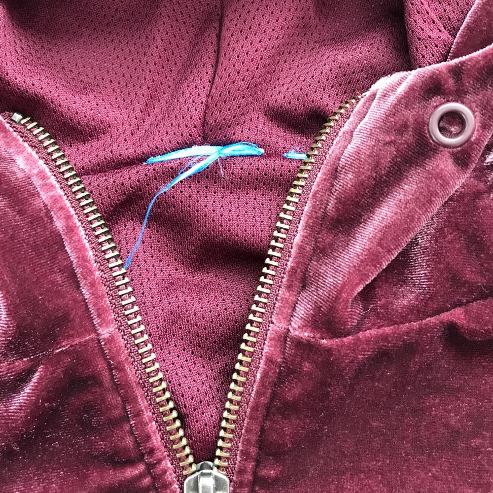 ADIDAS VELOUR TRACK JACKET ZIP UP OVERSIZED HOODIE WOMENS MEDIUM - Picture 6 of 12